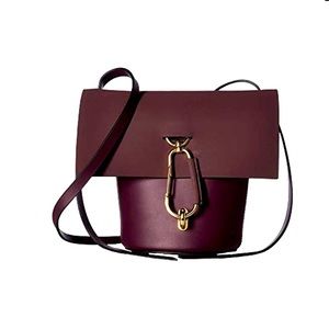 Zac Posen Maroon Belay Crossbody Bag